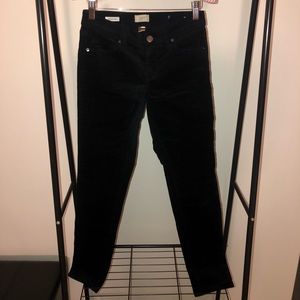 Loft Modern Skinny Black Velvet Pants size 0